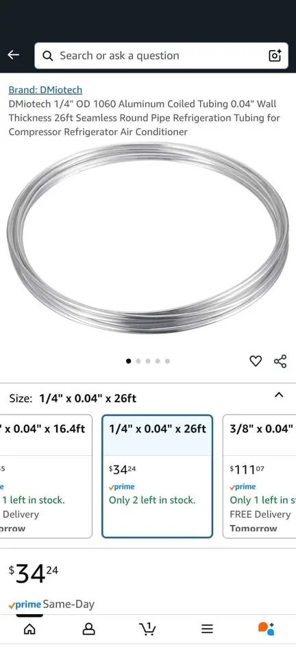 DMiotech 1/4" OD 1060 Aluminum Coil Tubing image indicator(5)