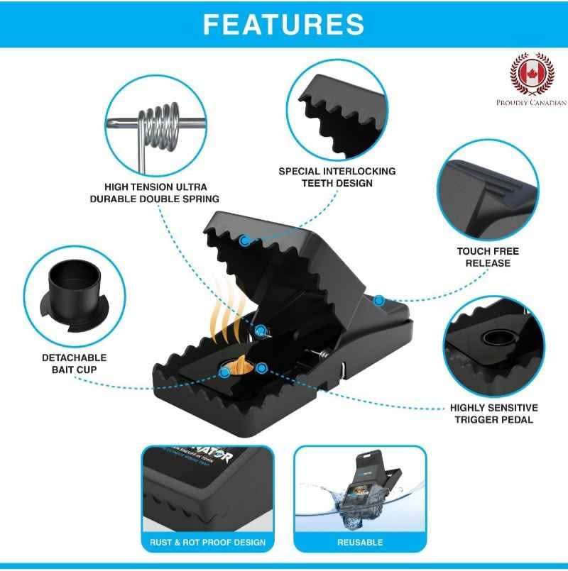 NEW 6-Pack Mouse Snap Traps - photo 2