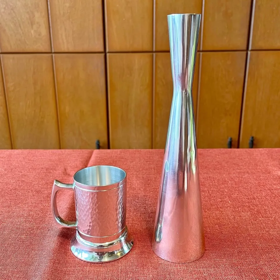 Vintage🇮🇩Mid-Century Banka Tin Indonesia Set