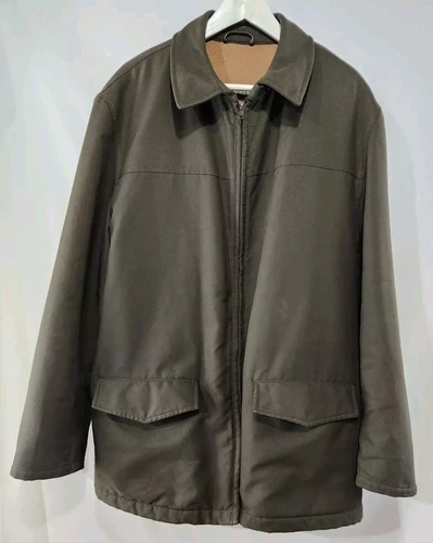 CANALI Sage Green Overcoat Wool Cashmere Lining 52 IT 42 US