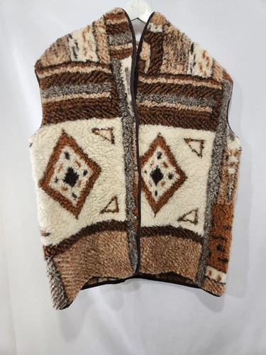 Awesome Brown Beige Boho Chic Vintage Southwestern Pattern Wool