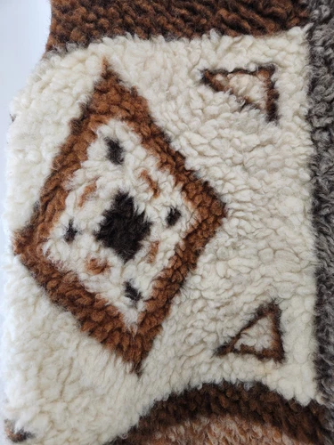 Awesome Brown Beige Boho Chic Vintage Southwestern Pattern Wool - photo 3