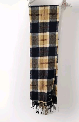 HARRODS OF LONDON Tartan Plaid Lambswool Scarf 69"