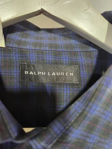 RALPH LAUREN Plaid Cotton Dress Shirt Made Italy 17 - photo 3