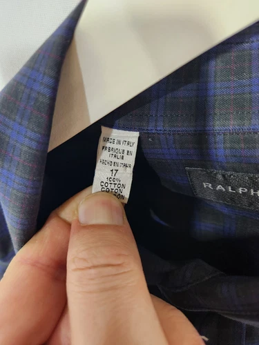 RALPH LAUREN Plaid Cotton Dress Shirt Made Italy 17 - photo 4