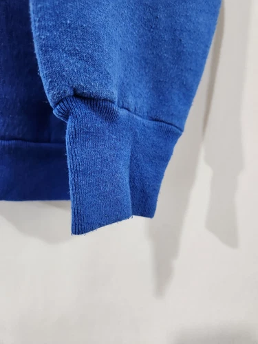 Vtg NIKE FRUIT OF THE LOOM Royal Blue Orange Swoosh Crewneck Swe - photo 4