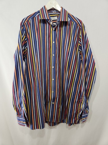 Funky ETON Multi Colour Stripe Dress Shirt sz 44 / 17.5
