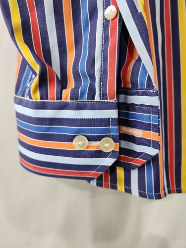 Funky ETON Multi Colour Stripe Dress Shirt sz 44 / 17.5 - photo 5