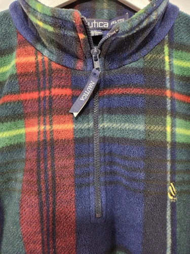 Vintage NAUTICA Multi Coloured Plaid NauTech Fleece XXL - photo 2
