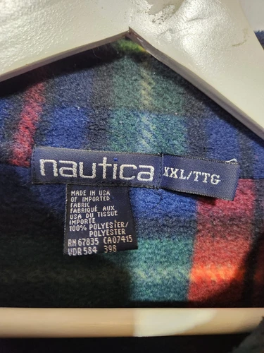 Vintage NAUTICA Multi Coloured Plaid NauTech Fleece XXL - photo 3