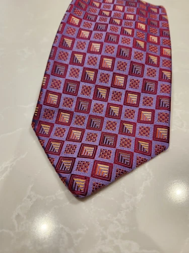 ROBERT TALBOTT Purple Pink Square Funky Silk Tie - photo 2