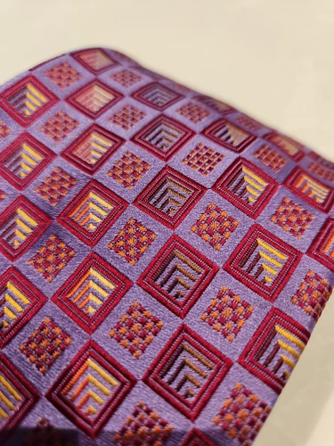 ROBERT TALBOTT Purple Pink Square Funky Silk Tie - photo 3