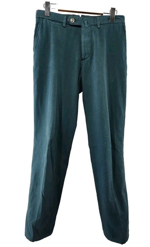 STILE LATINO Teal Kent Pants Cotton Cashmere Made Italy