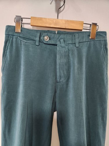 STILE LATINO Teal Kent Pants Cotton Cashmere Made Italy - photo 2