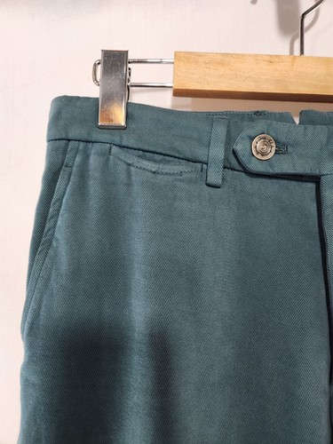 STILE LATINO Teal Kent Pants Cotton Cashmere Made Italy - photo 3