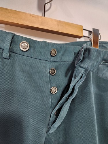 STILE LATINO Teal Kent Pants Cotton Cashmere Made Italy - photo 5