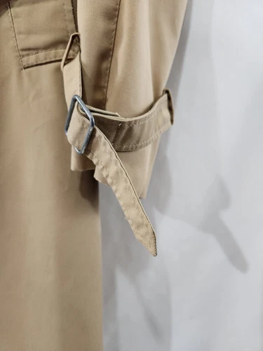 VALSTAR MILANO Classic Tan Trench Coat Tartan Lining sz 42 R - photo 2