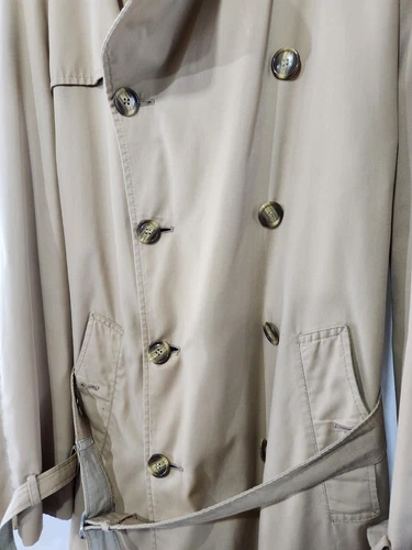 VALSTAR MILANO Classic Tan Trench Coat Tartan Lining sz 42 R - photo 4