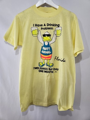 Vtg 1988 MBS Love Unltd Yellow Florida T-Shirt S