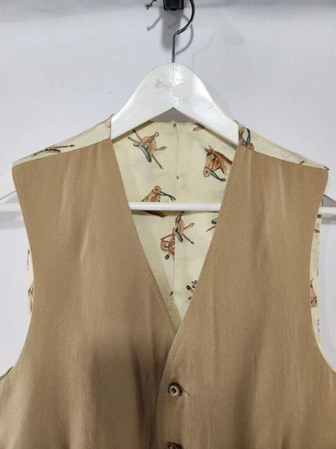 Incredible Vintage 1976 Cotton Duck Canvas Khaki Vest sz S - photo 2