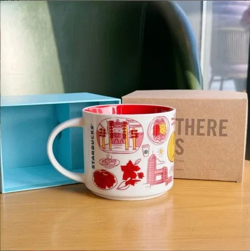 BNIB STARBUCKS Been There Series 14oz Mug Changsha China Red
