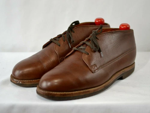 Incredible Vtg DACK's Made Canada Brown Leather Chukka Boots Vib