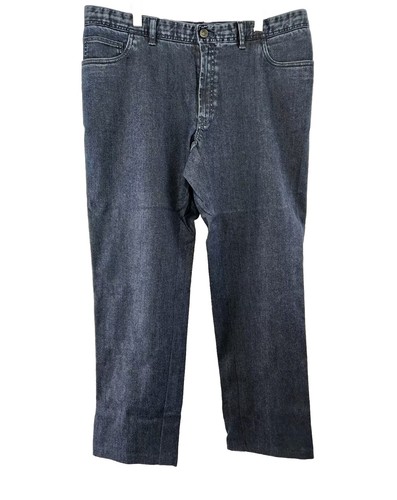 Elegant BRIONI Stelvio Dark Blue Indigo Cotton Stretch Jeans sz