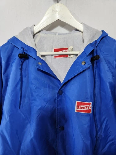 Rare Vtg SHORTY'S SKATEBOARDS Royal Blue Lined Windbreaker Jacke - photo 2