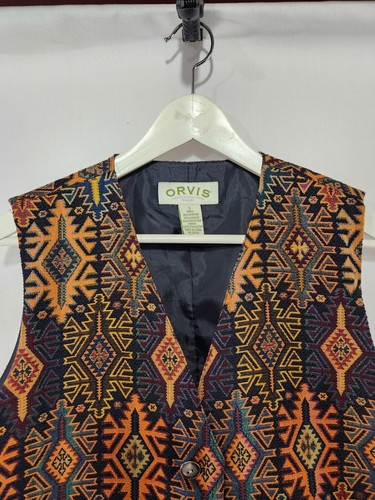 Vintage ORVIS Southwestern Aztec Tapestry Vest sz L - photo 2