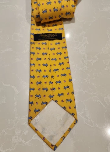 BROOKS BROTHERS Silk Neck Tie Gold Insect Pattern - photo 4