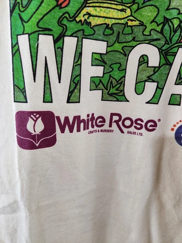 Vintage WHITE ROSE We Care Charity Shirt sz XL - photo 3