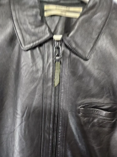 ROBERT GELLER Black Leather Bomber Jacket 50 EU 40 US - photo 3
