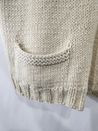 Incredible Hand Knit Blue Cream Fair Isle Yolk Wool Sweater - photo 3