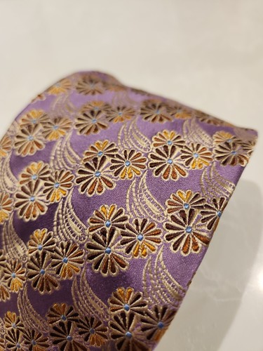 ROBERT TALBOTT Purple Gold Floral Tie - photo 3