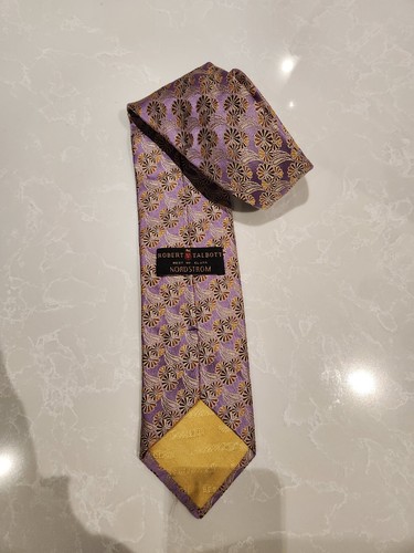 ROBERT TALBOTT Purple Gold Floral Tie - photo 4