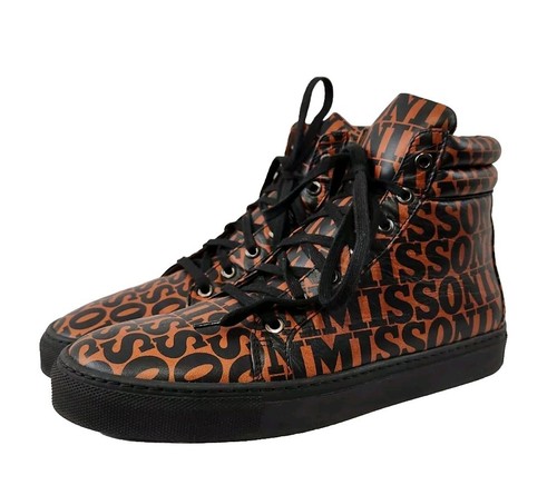 MISSONI Sneaker High Top Leather Made Italy 40 EU 7 US