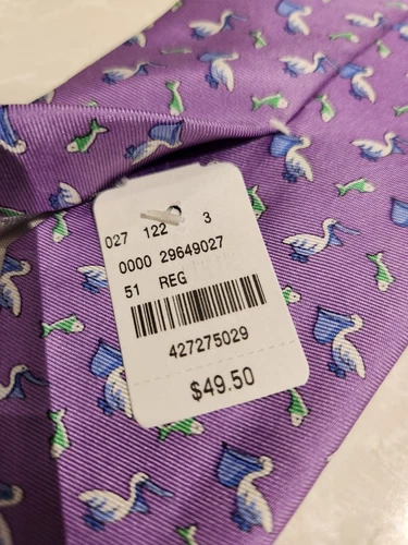 BROOKS BROTHERS Purple Pelican Design Tie - photo 5