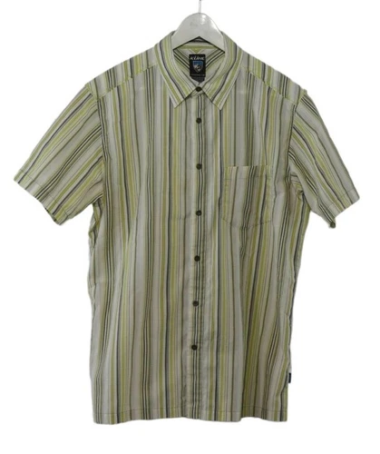 KUHL Multi Stripe Short Sleeve Button Up Casual Shirt sz M