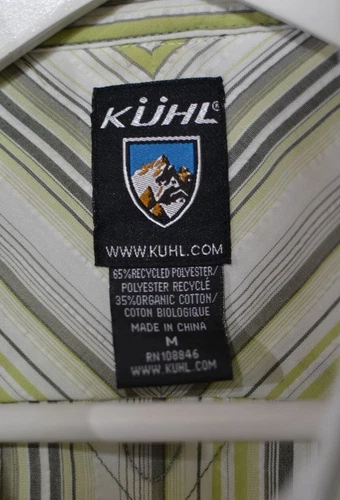 KUHL Multi Stripe Short Sleeve Button Up Casual Shirt sz M - photo 3