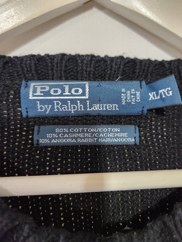 POLO RALPH LAUREN Black Blue Fair Isle Yolk Sweater sz XL - photo 3