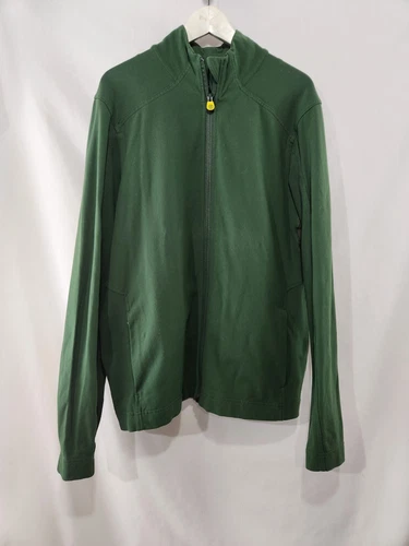 Active LULULEMON ATHLETICA Forest Green Full Zip Mesh Underarm T