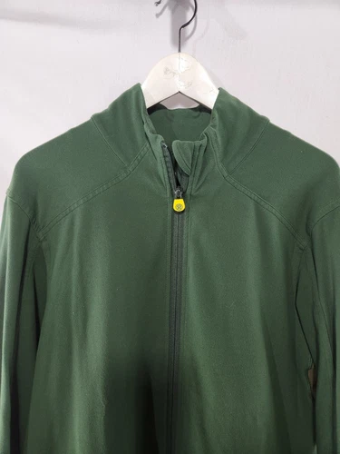 Active LULULEMON ATHLETICA Forest Green Full Zip Mesh Underarm T - photo 2
