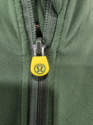 Active LULULEMON ATHLETICA Forest Green Full Zip Mesh Underarm T - photo 3