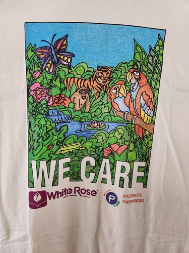 Rare Vintage WHITE ROSE We Care Charity Shirt sz XL - photo 2