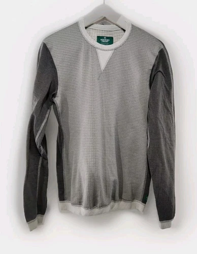 REIGNING CHAMP Waffle Long Sleeve Gray Sweater S
