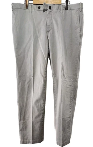 PT01 Torino Slim Fit Stretch Vintage Wash Gray Chinos 38
