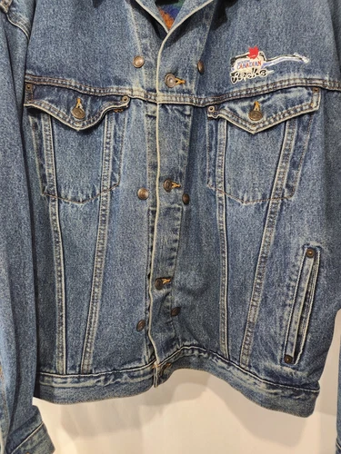 90s Vtg MOLSON CANADIAN ROCKS Denim Jacket sz XL - photo 2