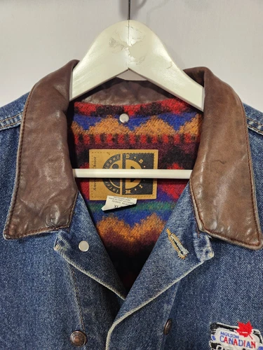 90s Vtg MOLSON CANADIAN ROCKS Denim Jacket sz XL - photo 5