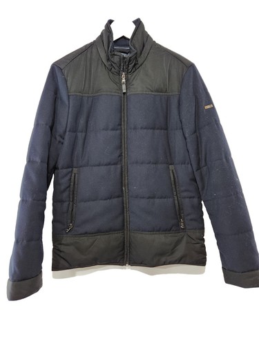 LAB PAL ZILERI Navy Blue Grey Puffer Jacket 46 EU