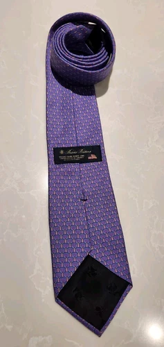 BROOKS BROTHERS 100% Silk Purple Wine Glass Tie USA - photo 3